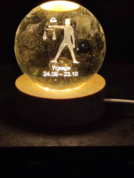 Sternzeichen Hologrammkugel - Waage